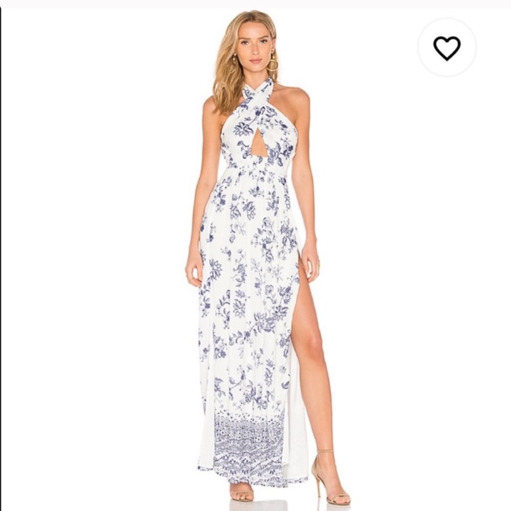 Revolve Jetset Diaries Zulu Halter Maxi Dress M